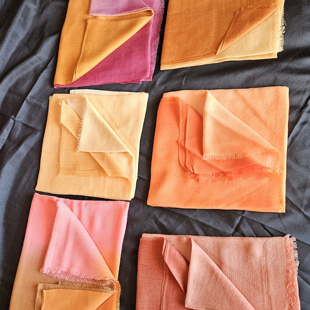 CASHMERE Ombre Feather/Tissue Weight Scarves